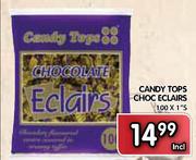 Candy Tops Choc Eclairs-100 x 1's