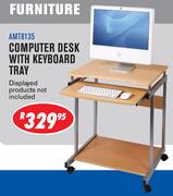 Computer Desk With Keyboard Tray(AMT8135)