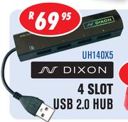 Dixon 4 Slot USB 2.0 Hub(UH140X5)