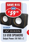 Dixon 2.0 USB Speakers(OGS803P)