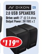 Dixon 2.0 USB Speakers(S29)