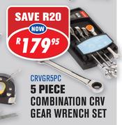 5 Piece Combination CRV Gear Wrench Set(CRVGR5PC)
