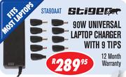 Stiger 90W Universal Laptop Charger With 9 Tips(STA90AAT)