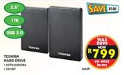Toshiba 1TB Hard Drive-Each