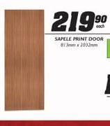 Sapele Print Door-813mmx2032mm Each