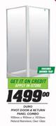 Duro-Pivot Door & Return Panel Combo-900mmx900mmx1850mm