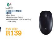 Logitech Corded Mice (100)-Each