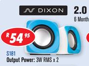 Dixon 2.0 USB Speaker (S181)