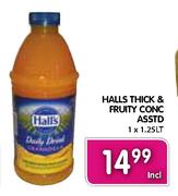 Halls Thick & Fruity Conc Asstd-1 x 1.25LT