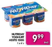 Nutriday Yoghurt  Asstd-100g x 6's
