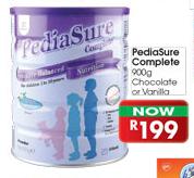 Pediasure Complete Chocolate Or Vanilla-900g