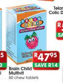 Brain Child Multivit 60 Chew Tablets