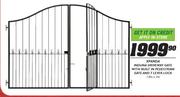 Xpanda Induna Drive Way Gate With Built In Pedestrian Gate And 7 Lever Lock-1.8mx3m