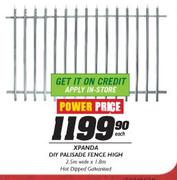 Xpanda Diy Palisade Fence High-2.5m Widex1.8m Each