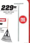 Wash Line Poles-50mmx2.4m
