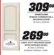 Swartland Light Duty Interior Door With Exposed Edgles-813mmx2032mm