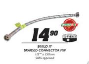 Build It 1/2" x 350mm Braided Connector FXF-Each