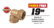 Build It 22mm x 3/4" Elbow Female Compression-Each