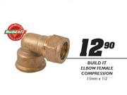 Bulid It 15mm x 1/2" Elbow Female Compression- Each