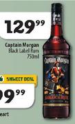Captain Morgan Black Label Rum-750ml