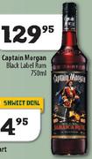 Captain Morgan Black Label Rum-750Ml