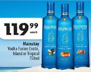 Mainstay Vodka Fusion Exotic, Island Or Tropical-750Ml Each