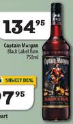 Captain Morgan Black Label Rum-750Ml