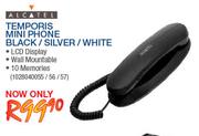 Alcatel Temporis Mini Phone Black/Silver/White-Each