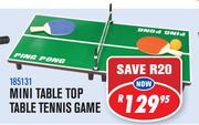Mini Table Top Table Tennis Game