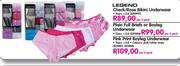 Legend Check/Rose Bikini Underwear-Per 5 Pack