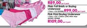 Legend Pink Print Boyleg Underwear-Per 5 Pack