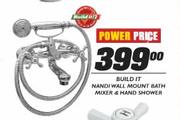 Build It Nandi Wall Mount Bath Mixer & Hand Shower