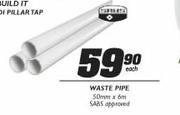 Waste Pipe-50mmx6m Each