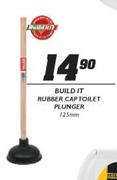 Build It Rubber Cap Toilet Plunger-125mm