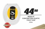 Build It Contractors Plastic Toilet White Seat