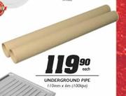 Underground Pipe-110mmx6m(100kpa) Each