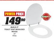 Build It Toilet Seat Moulded Wood-18" White