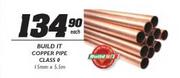 Build It Copper Pipe Class 0-15mmx5.5m Each