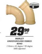 Marley Underground Ribbed Bend-110mmx45 Degree/90 Degree Each