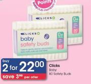 Clicks Baby 80 Safety Buds-2's