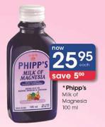 Phipp's Milk Of Magnesia-100ml Each