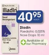 Iliadin Paediatric 0.025% Nose Drops-10ml Each