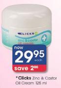 Clicks Zinc & Caster Oil Cream-125ml Each