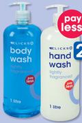 Clicks Body Or Hand Wash-1L Each