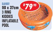 90x37CM 3 Ring Kiddies Inflatable Pool SL61022