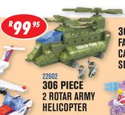 306 Piece 2 Rotar Army Helicopter 22602