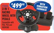 3 In 1 Racing Wheel With Pedals FT33C5