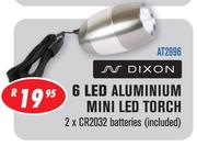 Dixon 6 LED Aluminium Mini LED Tourch AT2996
