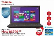 Toshiba Notebook Intel i5 Processor