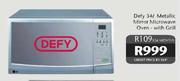 Defy Metallic Mirror Oven With Grill-34L